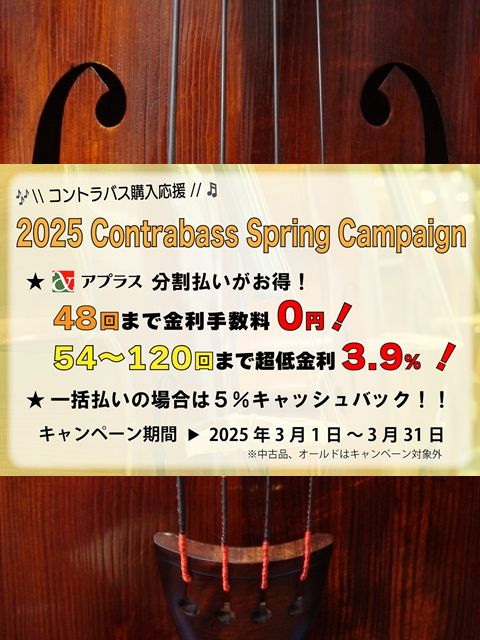 画像: 2025 Contrabass Spring Campaignのご案内